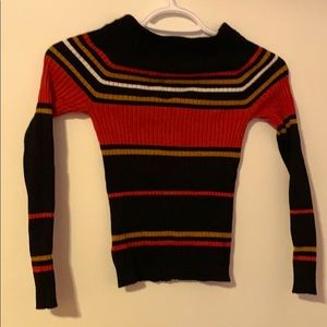 Bluenotes cropped striped sweater